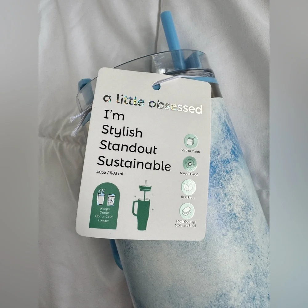 Blue Travel cup  with Bear Design